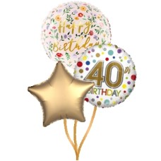 Put together a milestone birthday balloon bunch for her yourself